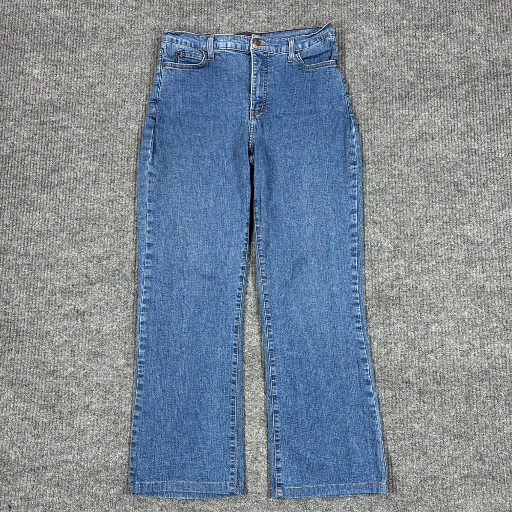 NYDJ Not Your Daughters Jeans Womens 12 Bootcut Blue Stretch Denim High Rise